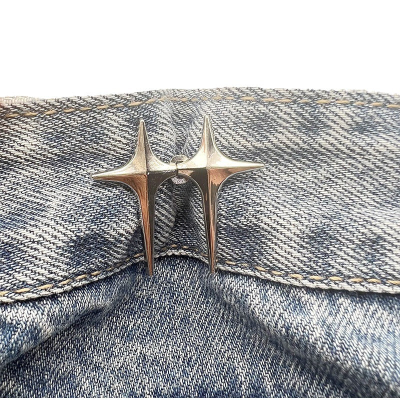 Adjustable Waist And Small Creative Jeans Waist-tight Artifact Button