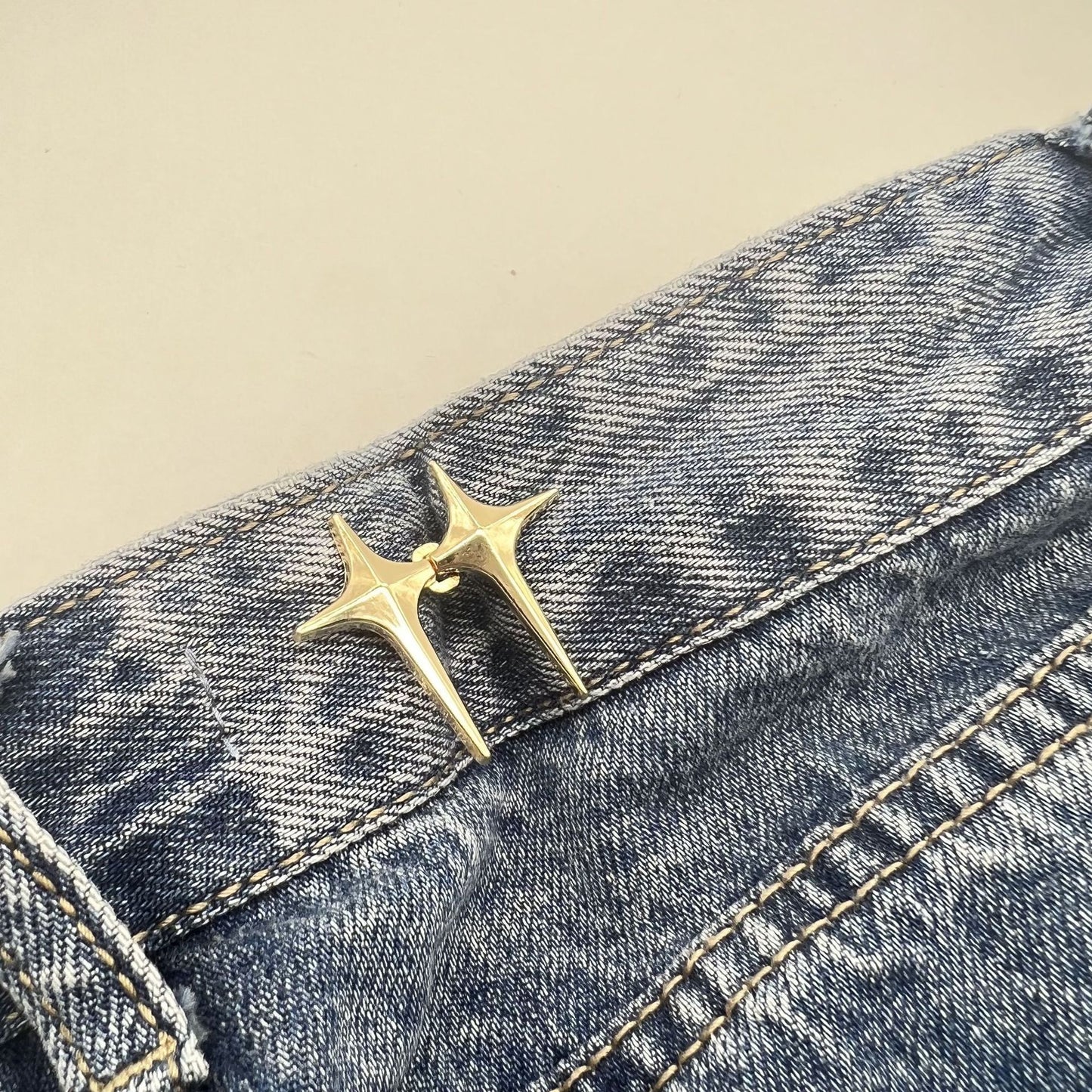 Adjustable Waist And Small Creative Jeans Waist-tight Artifact Button