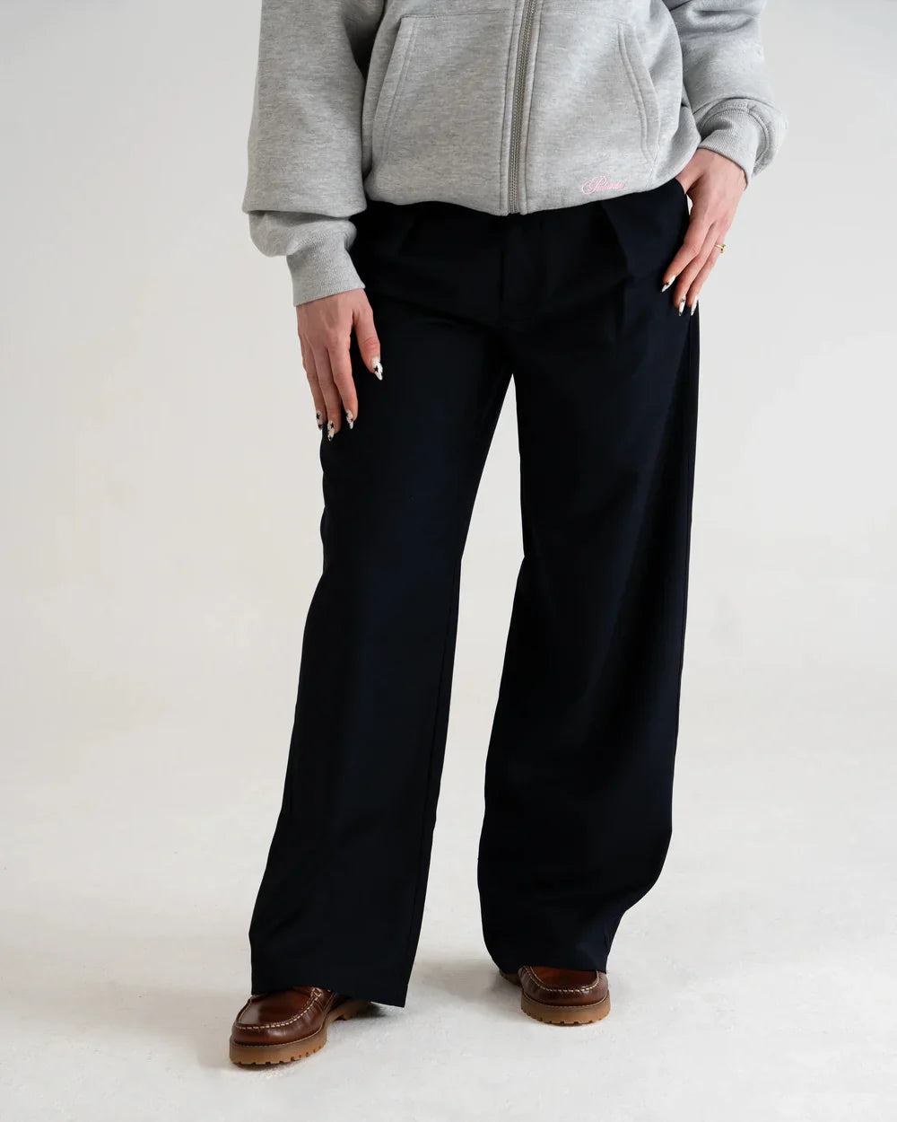 Versatile Black Pleated Pants