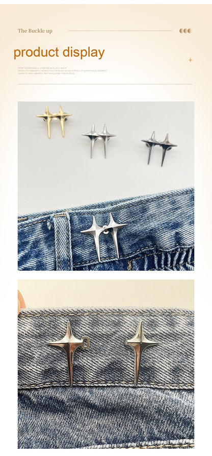 Adjustable Waist And Small Creative Jeans Waist-tight Artifact Button