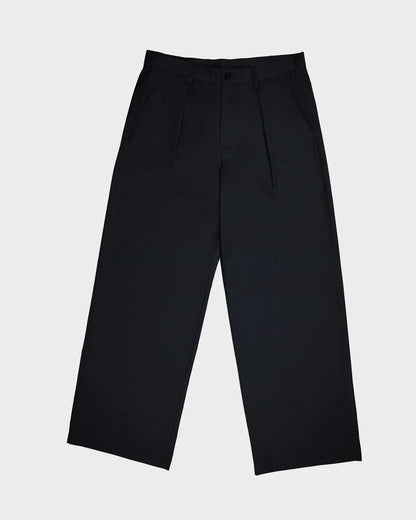Versatile Black Pleated Pants