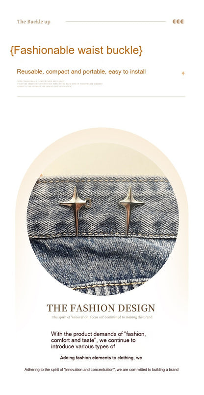 Adjustable Waist And Small Creative Jeans Waist-tight Artifact Button